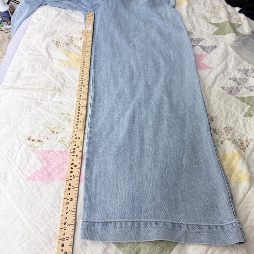 NEW Democracy Ab-leisure Skyrise Wide Leg Jeans Light Wash Blue XL B2735VLN - Picture 12 of 13